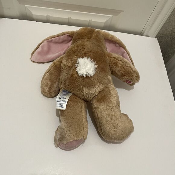 Build A Bear Bunny Rabbit 18" Floppy Pink Ears Nose Soft Tan BAB Plush Toy Stuff - Picture 6 of 8